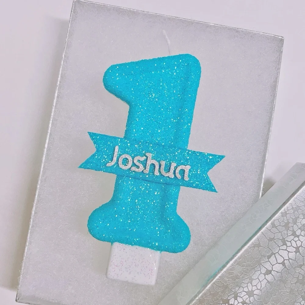 New! Personalized Name Candle Number Customized Birthday Candle Cake Topper Gift